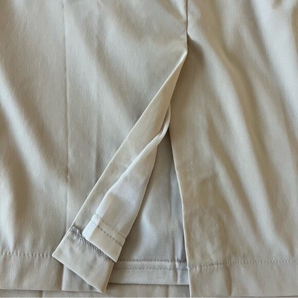 NWT Lucy Paris High Waisted Ruched Beige Pencil Skirt With Bow front Detail SZ S - Picture 5 of 10